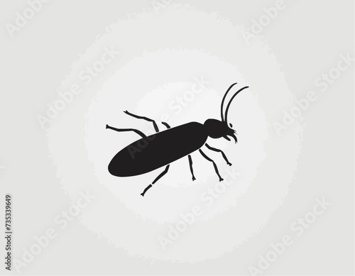 Flea solid icon, pests concept, home parasite jumping insect sign on white background, Flea silhouette icon in glyph style for mobile concept and web design. Vector graphics