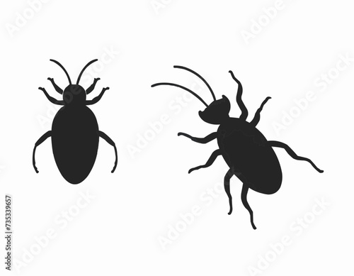 Flea solid icon, pests concept, home parasite jumping insect sign on white background, Flea silhouette icon in glyph style for mobile concept and web design. Vector graphics