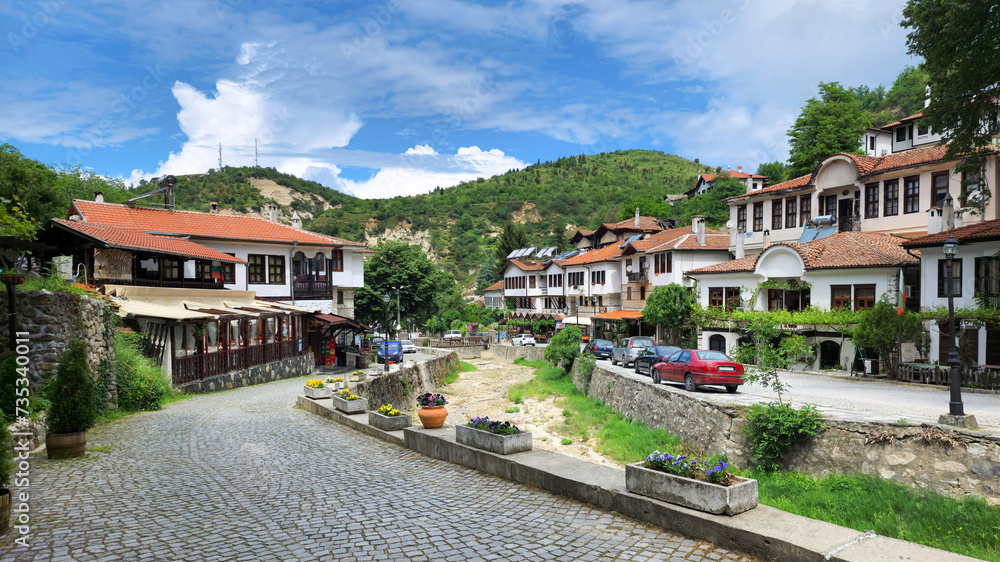 Traditional Bulgarian architecture in the town of Melnik