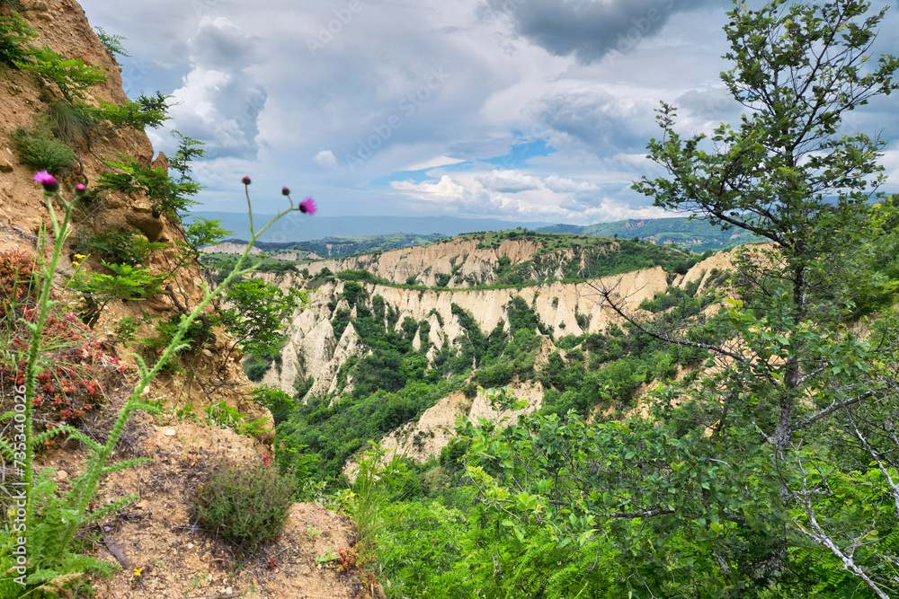 Sandstone pyramids near the town of Melnik, Bulgaria