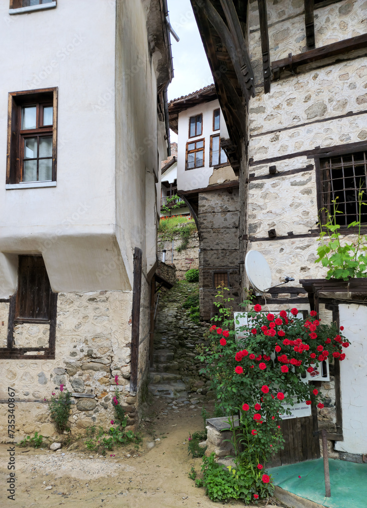 Traditional Bulgarian architecture in the town of Melnik