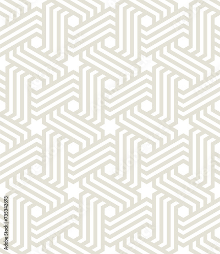 Vector seamless pattern. Modern stylish texture. Repeating geometric tiles. Linear grid with simple weaved types.