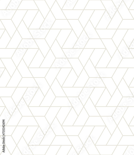 Vector seamless pattern. Modern stylish texture. Repeating geometric background. Linear monochrome thin hexagonal grid. Tileable graphic design. Can be used as swatch for illustrator.