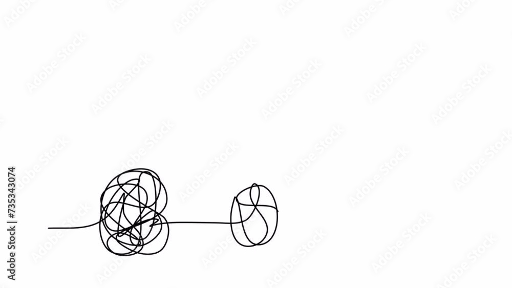 Concept for problem solving, one line drawing animation. Video clip with alpha channel. Concept for problem solving, one line drawing animation. Video clip with alpha channel.