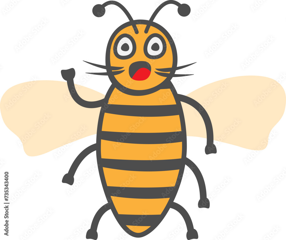 Cute Bee insect Expression Cute Bee insect Expression