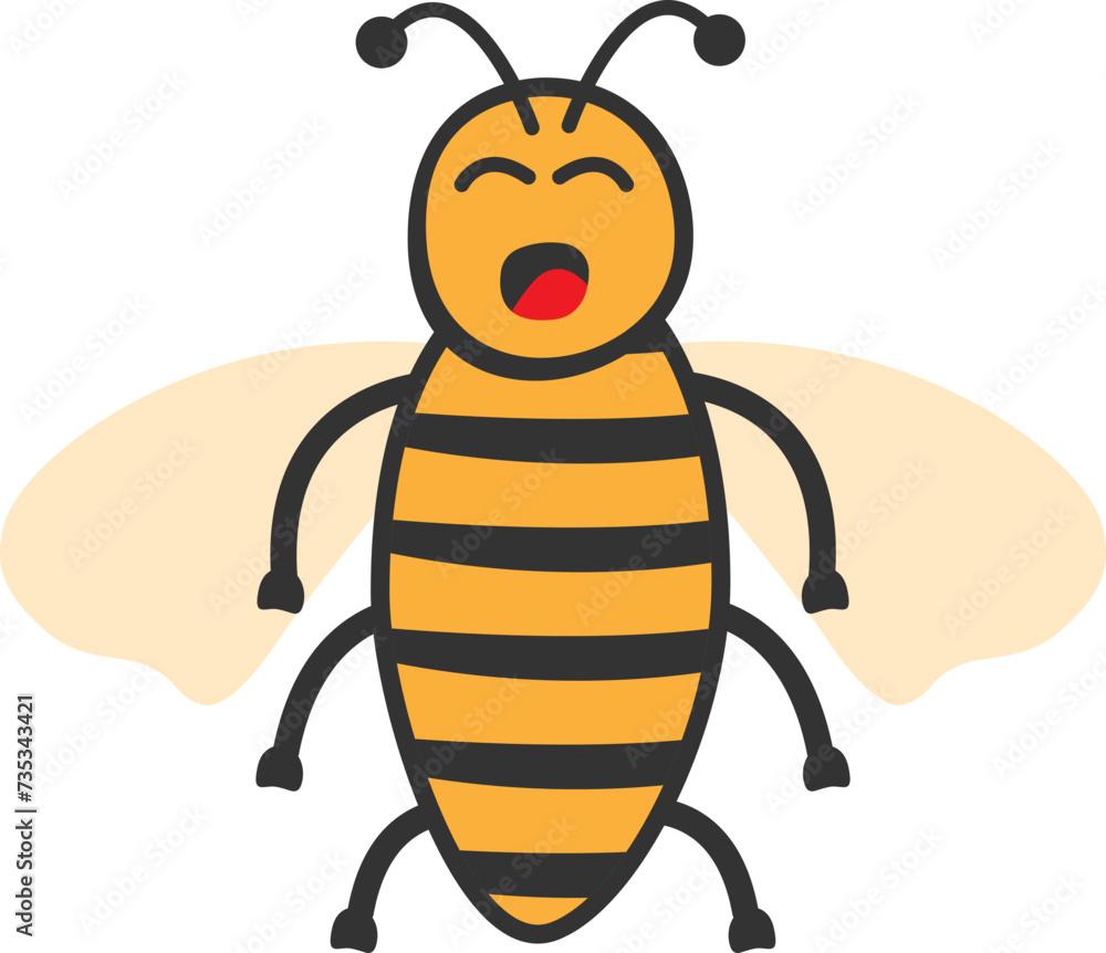 Cute Bee insect Expression Cute Bee insect Expression