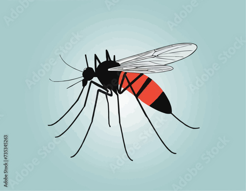 Mosquito the carrier of dengue fever and zika virus. Mosquito control concept. vector illustration design

