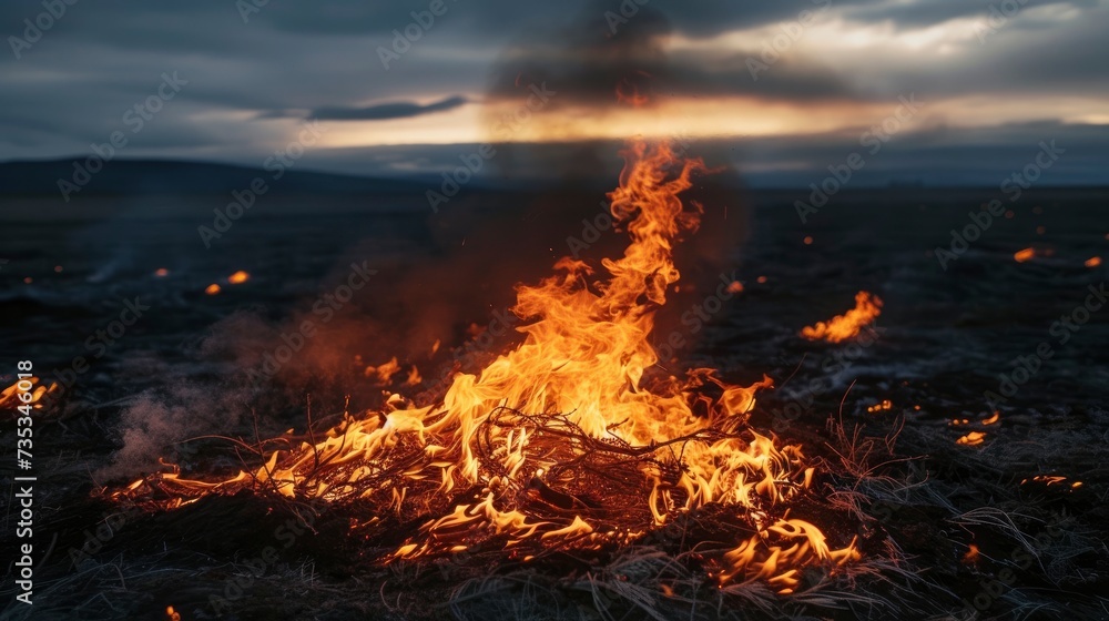 Burning earth. Awareness with Earth Day Images on Global Warming