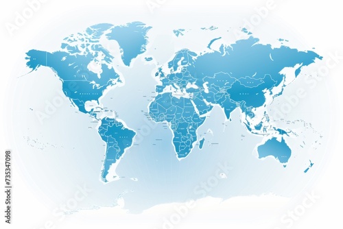 Detailed world map vector. High-quality illustration of the worldmap for sale on photo stock