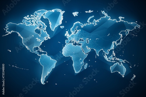 World map vector illustration - detailed global map for educational and commercial use