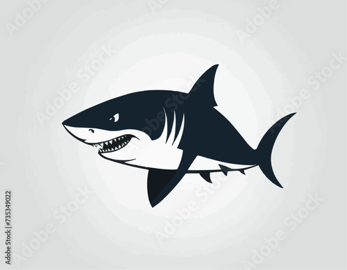 Angry shark symbol