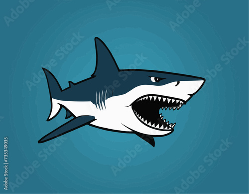 Angry shark symbol