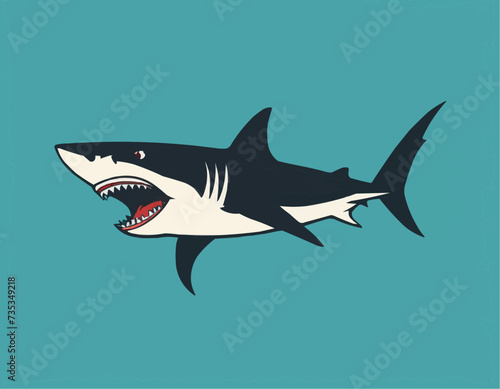 Angry shark symbol