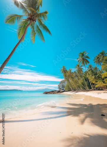 beach with palm trees