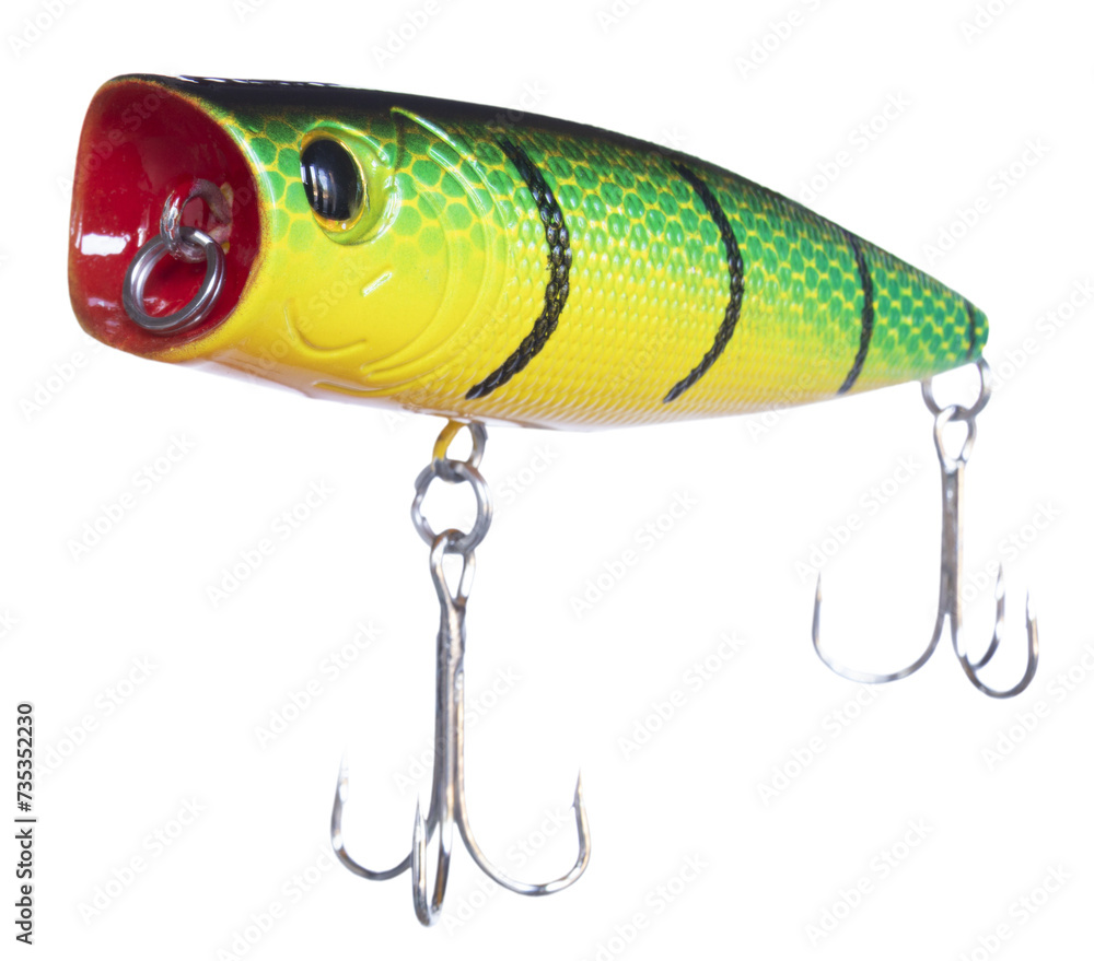 Big arficial topwater fishing bait with two treble hooks Big arficial topwater fishing bait with two treble hooks