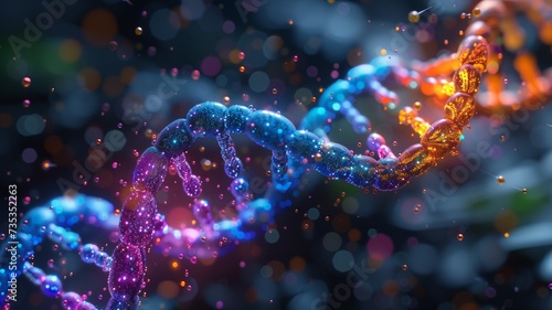 DNA gene helix spiral molecule structure 