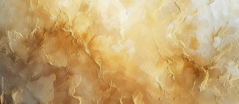Φωτογραφία Abstract Oil Painting in Soft Earthy Tones of Brown and Beige, Enhanced with Tex