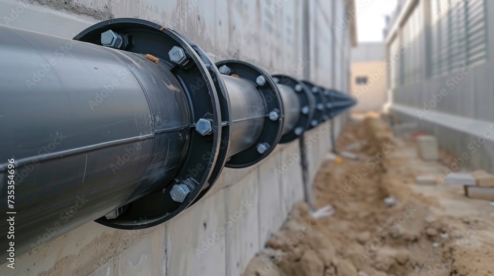 Steel-Support Pipe Drainage Installation Steel-Support Pipe Drainage Installation