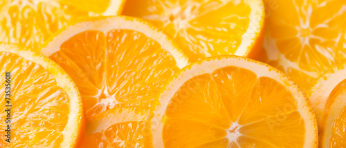Fatias de fruta laranja fresca close-up como plano de fundo photo