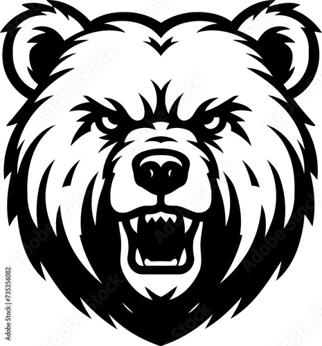 bear head  animal illustration