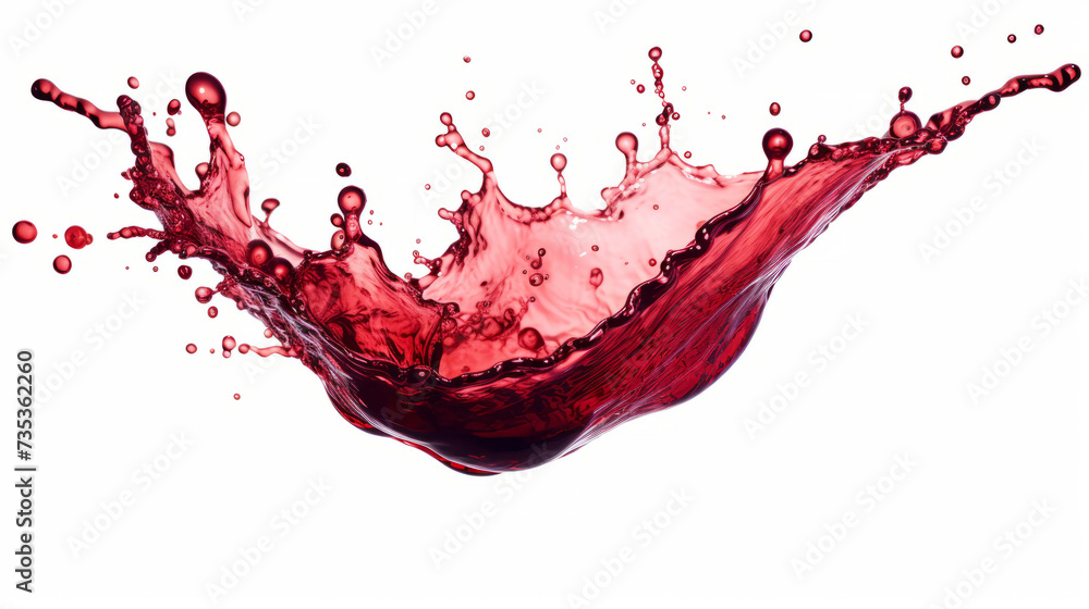 Vibrant red liquid splash captured with high-speed photography Vibrant red liquid splash captured with high-speed photography