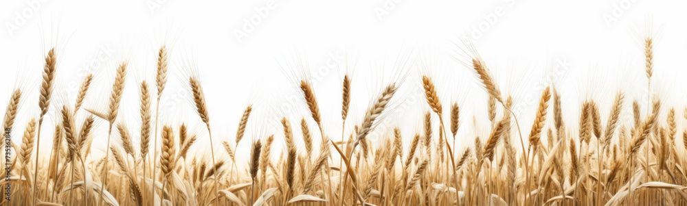 Golden wheat field panorama with ripe ears of wheat in sunlight Golden wheat field panorama with ripe ears of wheat in sunlight