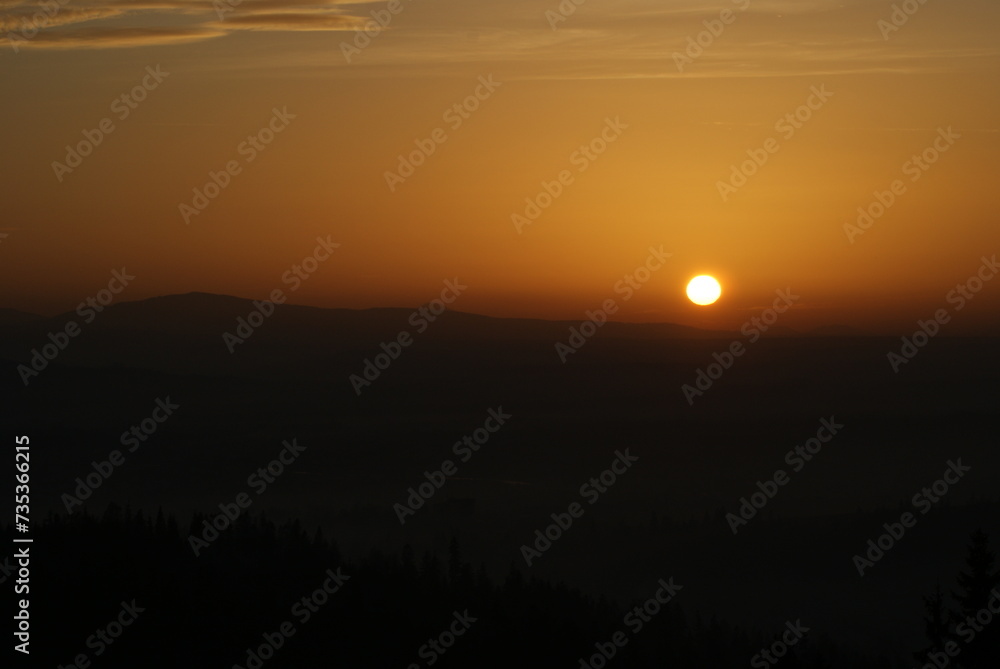 Zachód słońca nad tatrami