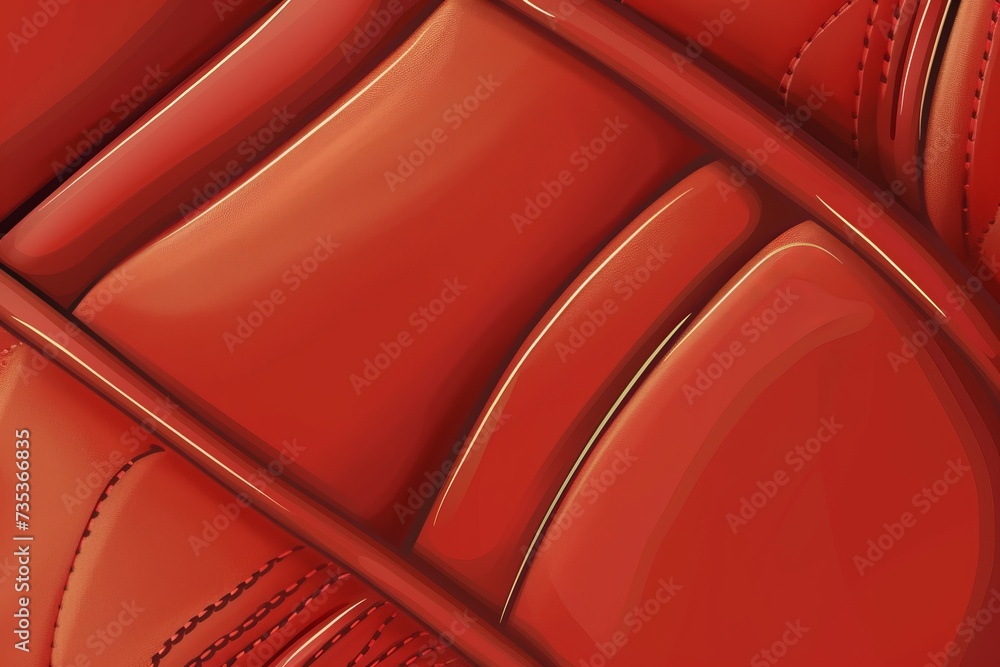 Close Up of a Red Leather Seat