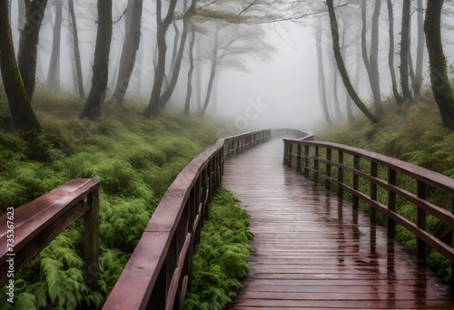wooden bridge in the woods © Sana