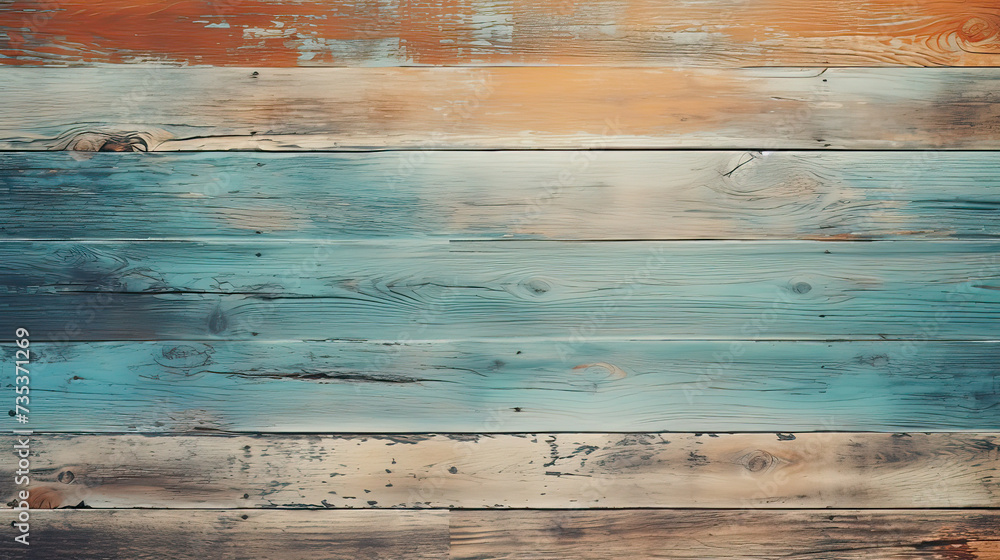 Obraz premium A vintage beach wood abstract background, the artistic possibilities of weathered wood textures through creative compositions and unique patterns Ai Generative