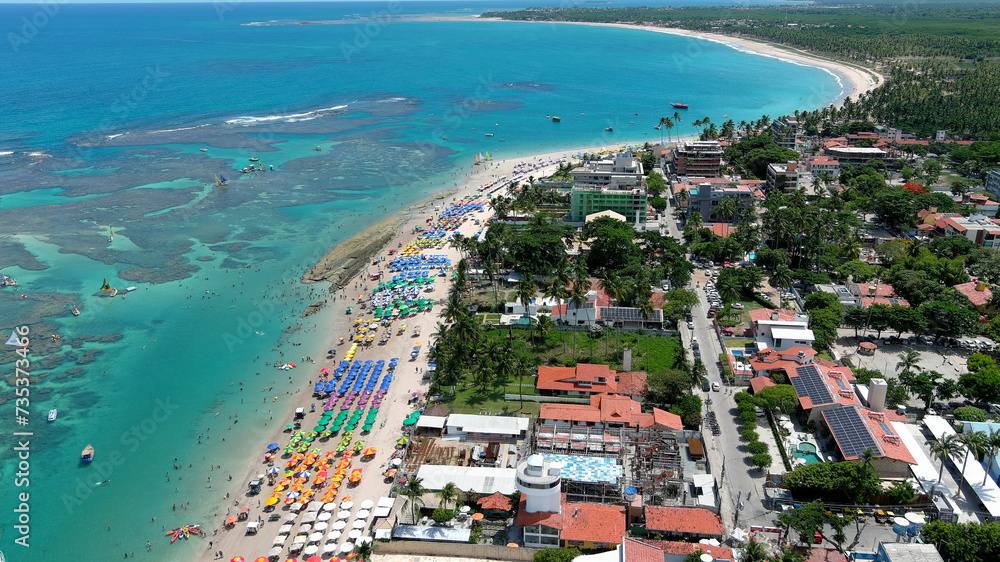 Porto de Galinhas is a beach in Ipojuca, Pernambuco, Brazil that is a popular place to visit for its bright-water beaches and natural pools.