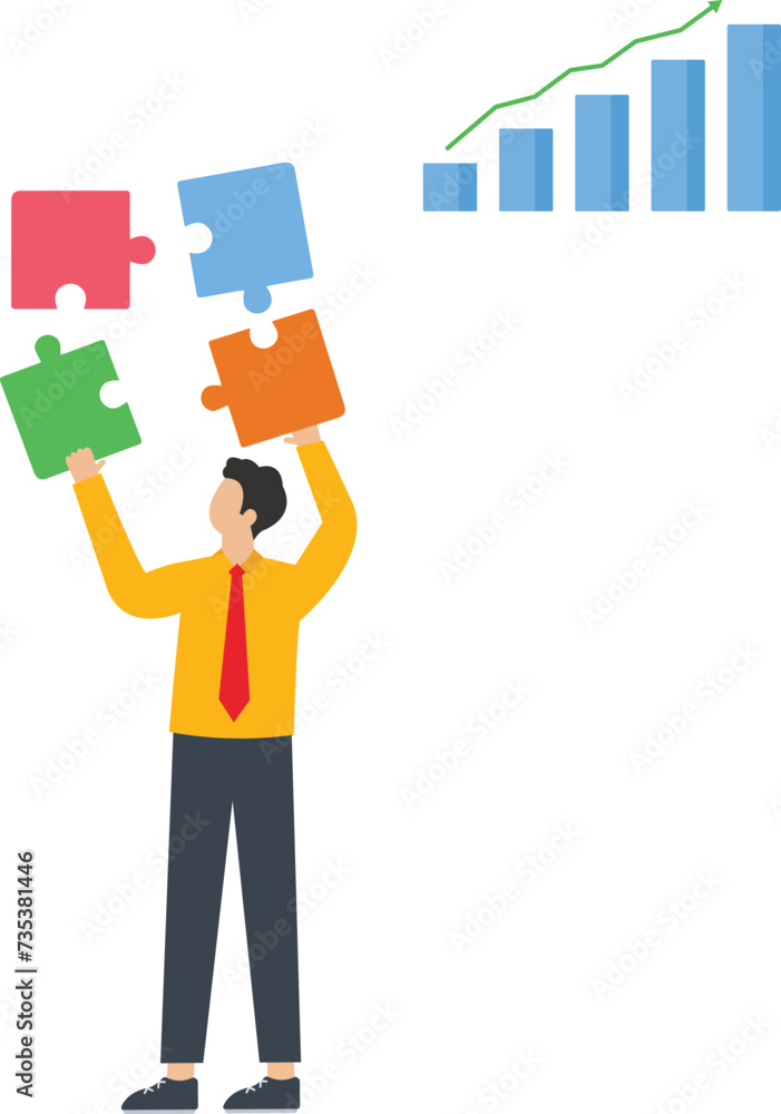 Character assembling jigsaw puzzle. Business and finance concept
Character assembling jigsaw puzzle. Business and finance concept