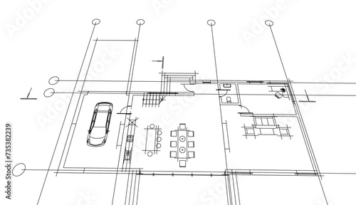 blueprint of the house