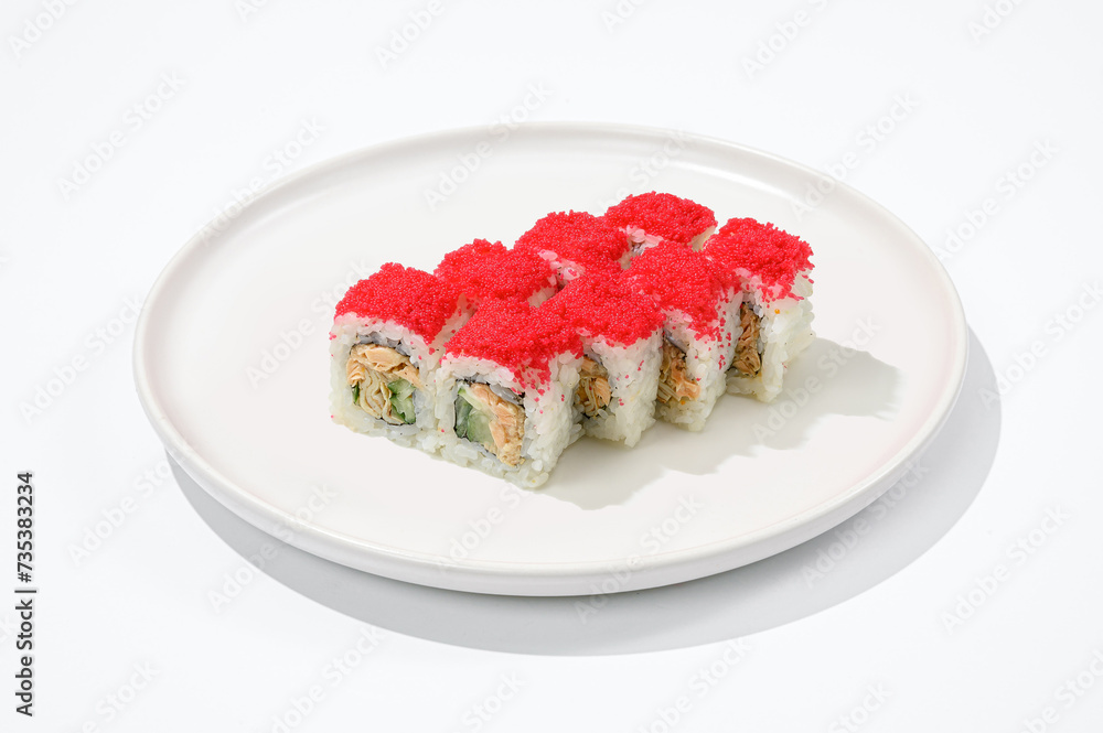 delicious rolls on a white plate delicious rolls on a white plate