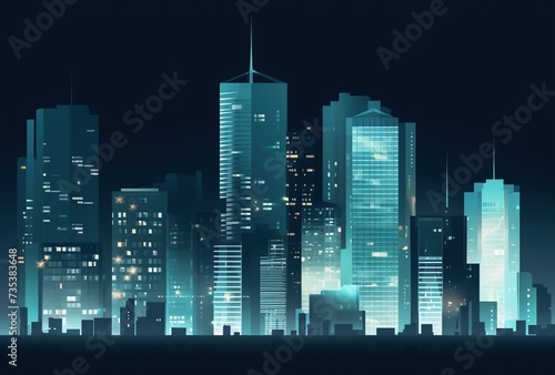 abstract urban night landscape