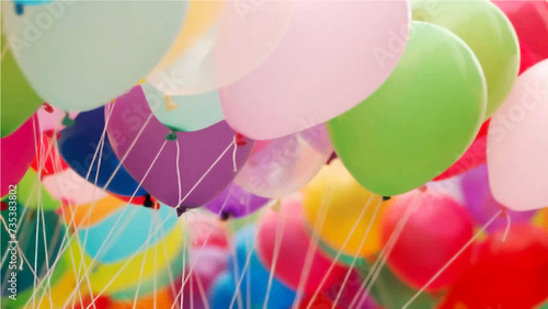 colorful balloons background photo