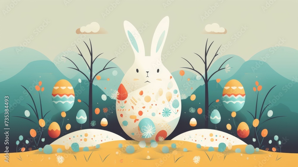 Rabbit Sitting in the Middle of a Field Rabbit Sitting in the Middle of a Field