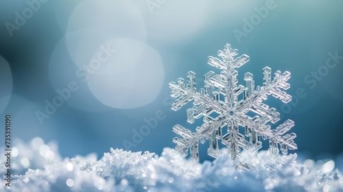 The delicate symmetry of a snowflake, each facet a unique masterpiece of frozen beauty