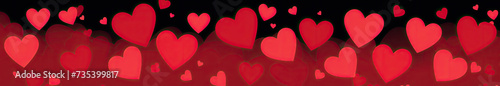 A Bunch of Red Hearts on a Black Background