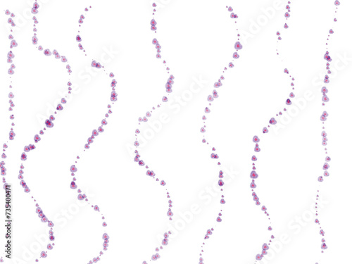 Lines of pink and purple hearts with white background wallpaper . High quality photo