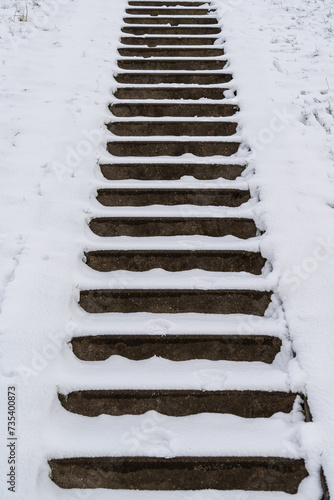 Treppe im Schnee