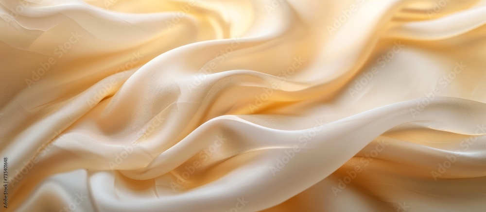 Elegant Soft White Silk Fabric with Flowing Pattern for Background, Texture, or Wallpaper Design Elegant Soft White Silk Fabric with Flowing Pattern for Background, Texture, or Wallpaper Design