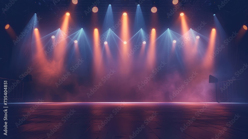 Fototapeta premium concert lighting against a dark background ilustration