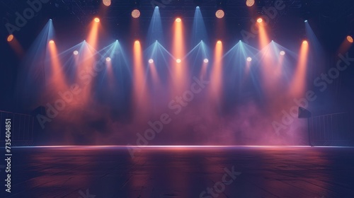 concert lighting against a dark background ilustration © buraratn