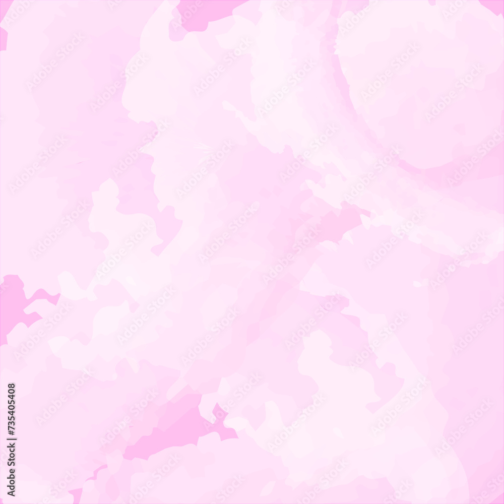 Pink sky and clouds with copy space. Delicate abstract watercolor background, texture basis for design.
