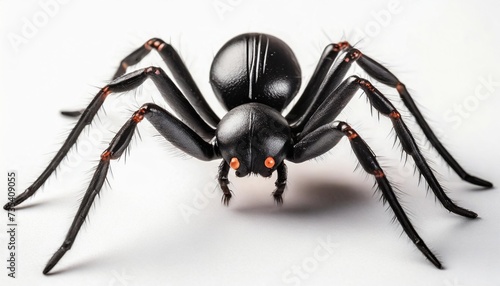 halloween black spider isolated on white background