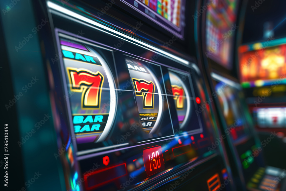 Three 777 sevens popped up on the slot machine's scoreboard, casino gambling