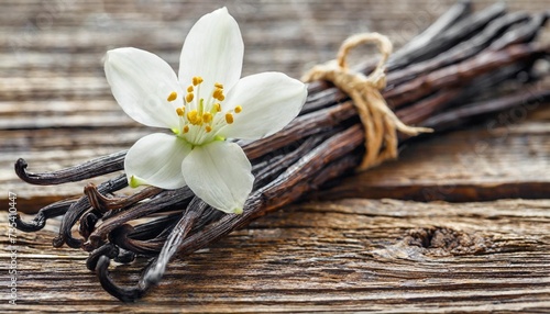 vanilla sticks with flowers