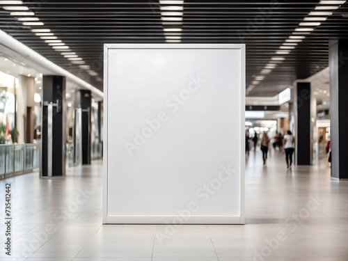 Public shopping centres malls or business centres have big advertisement board spaces as empty blank white mock-up signboard designs with copy space areas for sale and offer advertisement designs.
