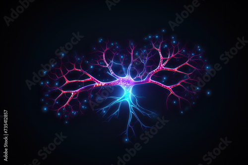 Wallpaper Mural Neuron in the plain background Torontodigital.ca